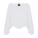 BLUSA ONDULANTE OFF-WHITE
