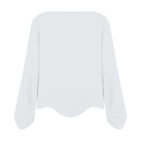 BLUSA ONDULANTE OFF-WHITE