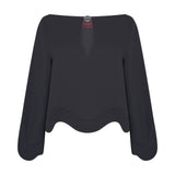 BLUSA ONDULANTE PRETA