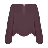 BLUSA ONDULANTE BURGUNDY