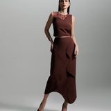SAIA ONDULANTE BURGUNDY
