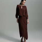 BLUSA ONDULANTE BURGUNDY