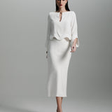 BLUSA ONDULANTE OFF-WHITE