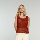 BLUSA REGATA DE CROCHET PÉTALAS