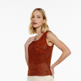 BLUSA REGATA DE CROCHET PÉTALAS