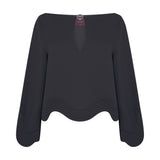 BLUSA ONDULANTE PRETA