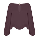 BLUSA ONDULANTE BURGUNDY
