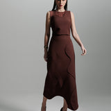 SAIA ONDULANTE BURGUNDY