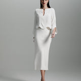BLUSA ONDULANTE OFF-WHITE