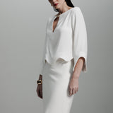 BLUSA ONDULANTE OFF-WHITE