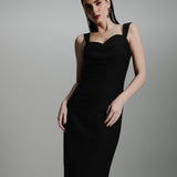 VESTIDO ONDULANTE PRETO