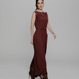 SAIA ONDULANTE BURGUNDY